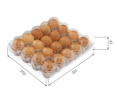 Embalagem 20 ovos de galinha em PET