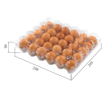 Embalagem 30 ovos de galinha em PET